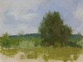 A painting of a view of the Catoctin Mountain done on location.